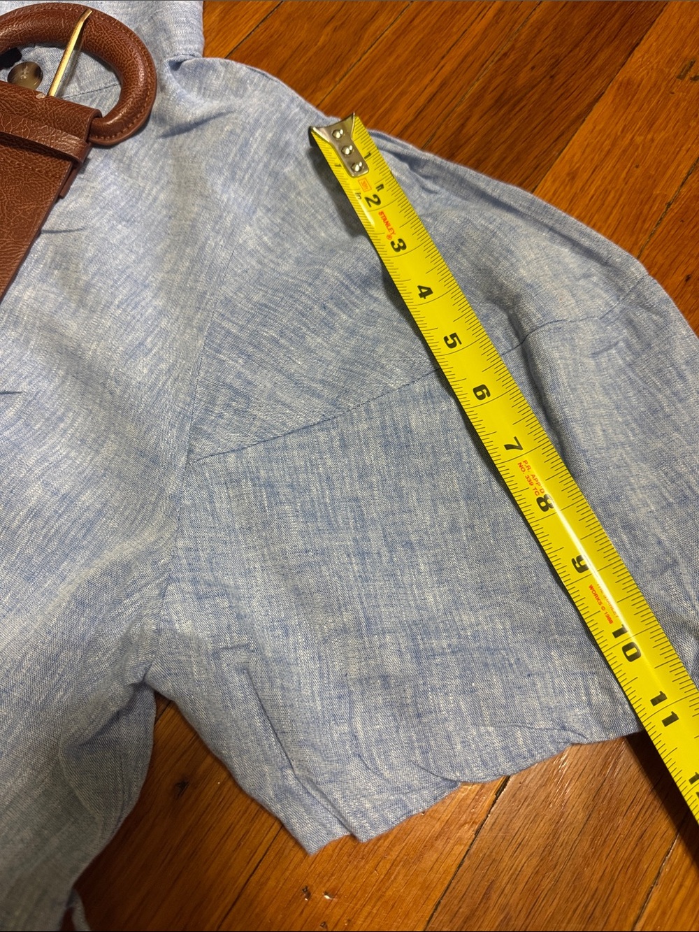 π Zara Light Blue Button-Front Midi Shirt Dress - Picture 14 of 16